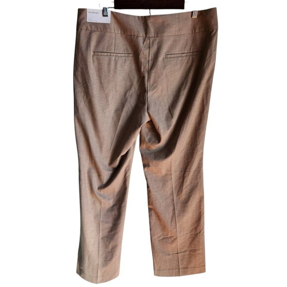 Ann Taylor Pants 14 Women's Tan The Trouser Mid Rise Office Career NEW - Picture 7 of 11